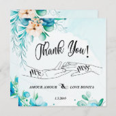 Flat Dankeschön-Karte Dankeskarte (Vorne/Hinten)