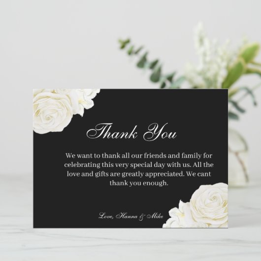 Flat Dankeschön-Karte Dankeskarte (Stehend Vorderseite)