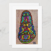 Flat Dankeschön-Karte Dankeskarte (Vorne/Hinten)