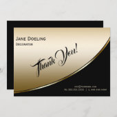 Flat Dankeschön-Karte Dankeskarte (Vorne/Hinten)