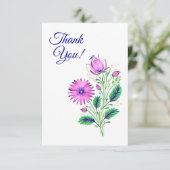 Flat Dankeschön-Karte Dankeskarte (Stehend Vorderseite)