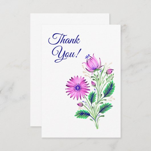 Flat Dankeschön-Karte Dankeskarte (Vorne/Hinten)