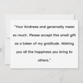 Flat Dankeschön-Karte Dankeskarte (Rückseite)