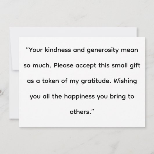 Flat Dankeschön-Karte Dankeskarte (Rückseite)