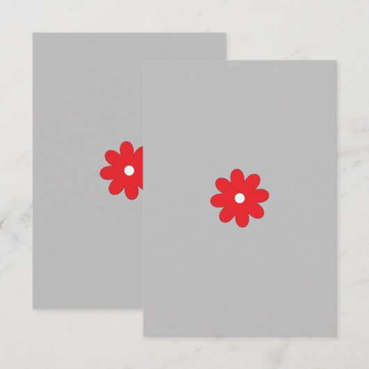 Flat Dankeschön-Karte Dankeskarte (Vorne/Hinten)