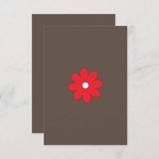 Flat Dankeschön-Karte Dankeskarte (Vorne/Hinten)