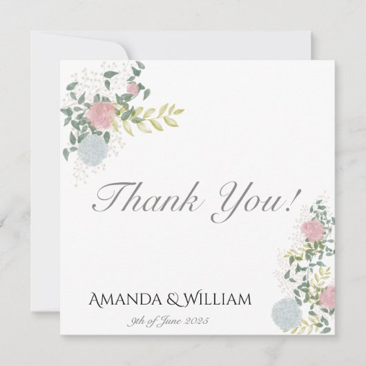 Flat Dankeschön-Karte Dankeskarte (Vorderseite)