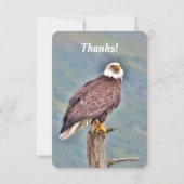 Flat Dankeschön Karte des Adlers (Rückseite)