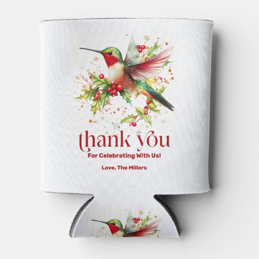 Flat Dankeschön-Karte Dosenkühler (Vorderseite)