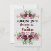 Flat Dankeschön Karte, floral Dankeschön Karte (Vorderseite)
