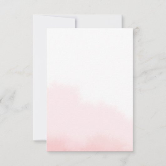 Flat Dankeschön Karte für ein Brautparty. (Rückseite)