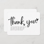 Flat Dankeschön Karte für Hochzeiten (Vorne/Hinten)