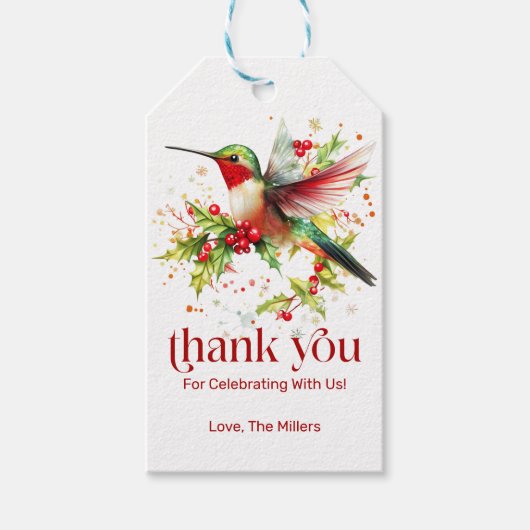 Flat Dankeschön-Karte Geschenkanhänger (Vorderseite)