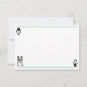 Flat Dankeschön Karte - Hund - Australian Shepherd (Rückseite)