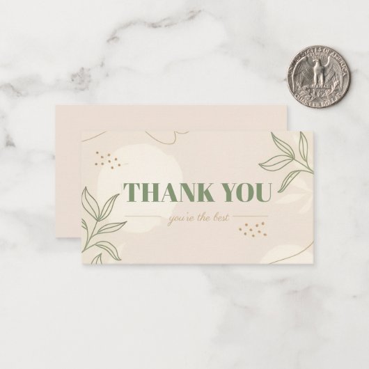 Flat Dankeschön-Karte Mitteilungskarte (Vorderseite/Rückseite Beispiel)