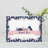 Flat Dankeschön, Karten Berge angesehen (Stehend Vorderseite)