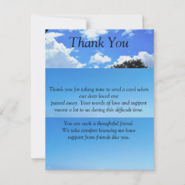 Flat Dankeschön Sympathy Card Dankeskarte