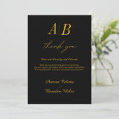 Flat Dankycard Custom Wedding Name Dankeskarte (Stehend Vorderseite)