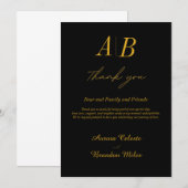 Flat Dankycard Custom Wedding Name Dankeskarte (Vorne/Hinten)