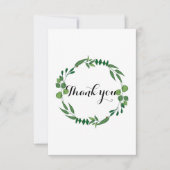 Flat Dankycard mit leafwork Dankeskarte (Vorderseite)