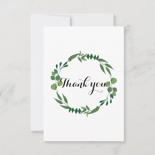 Flat Dankycard mit leafwork Dankeskarte (Vorderseite)