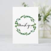 Flat Dankycard mit leafwork Dankeskarte (Stehend Vorderseite)