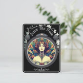 Flat Dark Save the Date Card (Stehend Vorderseite)