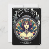 Flat Dark Save the Date Card (Vorderseite)