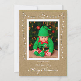 Flat Deh Foto Weihnachtskarte Feiertagskarte