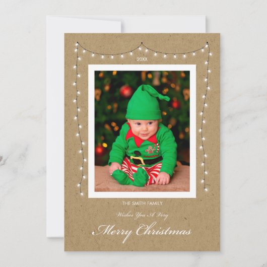 Flat Deh Foto Weihnachtskarte Feiertagskarte (Vorderseite)