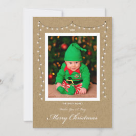 Flat Deh Foto Weihnachtskarte Feiertagskarte