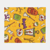 Flat Design Muster Halloween Thema Hintergrund Fleecedecke (Vorderseite (Horizontal))