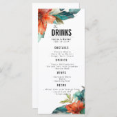 Flat Drinks Menü Hibiskus Serenade Paradies Menükarte (Vorne/Hinten)