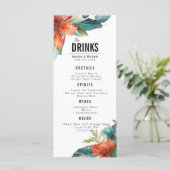 Flat Drinks Menü Hibiskus Serenade Paradies Menükarte (Stehend Vorderseite)