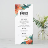 Flat Drinks Menü Hibiskus Serenade Paradies Menükarte (Stehend Vorderseite)
