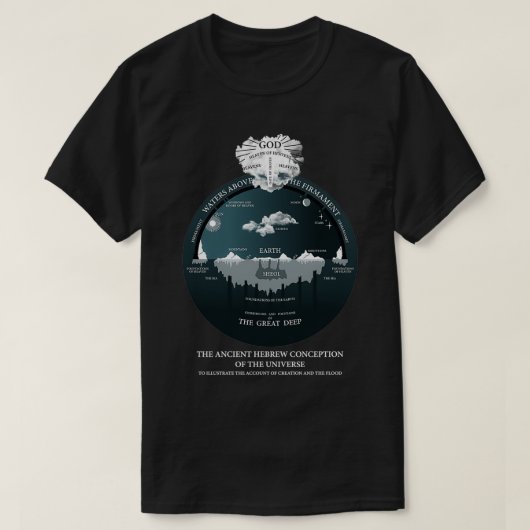 Flat Earth Ancient Hebrew Conception of the Univer T-Shirt (Design vorne)