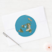 Flat Earth Azimuthal Equidistant AE Map Stickers (Umschlag)