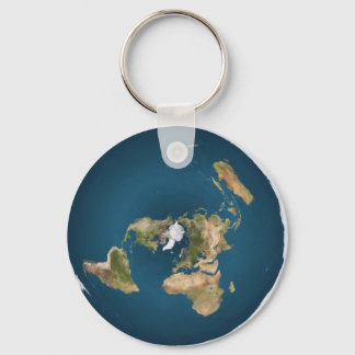Flat Earth Azimuthal Projection Map Keychain Schlüsselanhänger