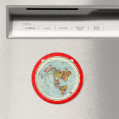 Flat Earth Azimuthal Projektionsdiagramm Magnet (In Situ (Geschirrspüler))