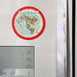 Flat Earth Azimuthal Projektionsdiagramm Magnet