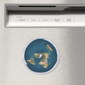 Flat Earth Azimuthal Projektionsdiagramm Magnet (In Situ (Geschirrspüler))
