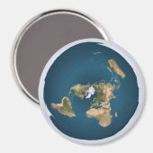 Flat Earth Azimuthal Projektionsdiagramm Magnet (Vorderseite/Rückseite)