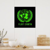 Flat Earth Big Poster (Küche)