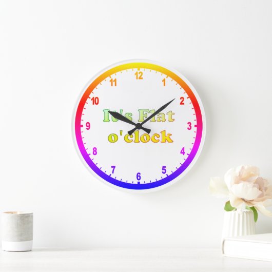 Flat Earth Clock Große Wanduhr (Zuhause)