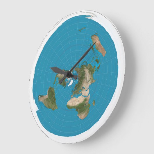 Flat Earth Clock Große Wanduhr (Winkel)