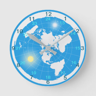 Flat Earth Clock Runde Wanduhr