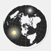 Flat Earth Design Sticker (Vorderseite)