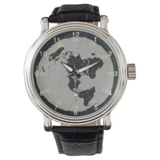 Flat Earth Design Watch Armbanduhr