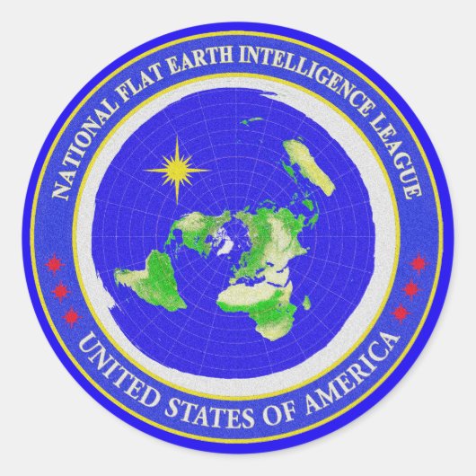 Flat Earth Designs - Intelligence League USA Runder Aufkleber (Vorderseite)