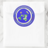 Flat Earth Designs - Intelligence League USA Runder Aufkleber (Tasche)
